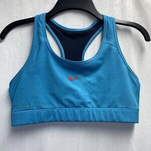 Nike Dri-Fit Athletic Running/Yoga Race Back Sport Bra Women S/M Light Blue Used